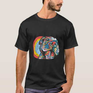 T-shirt Pitbull Coloré Smile Chien Est Amour Rétro Vintage