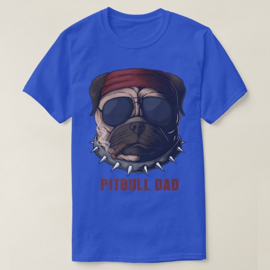 T-shirt Pitbull Dad American Pit Bull Dog US Flag 4th Of J (Design devant)