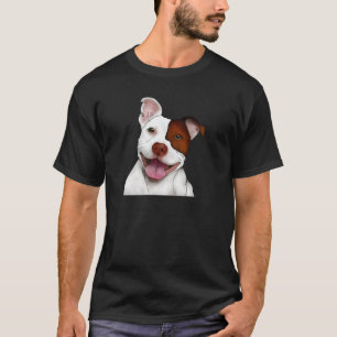 T-shirt Pitbull de sourire heureux