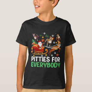 T-shirt Pitbull Dog de Noël pour les femmes