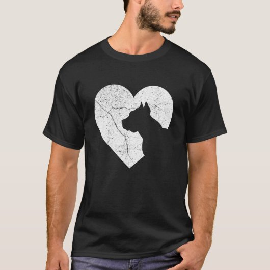 T-shirt Pitbull Dog Funny Heart Valentine's Day Dog Dad Mo (Devant)