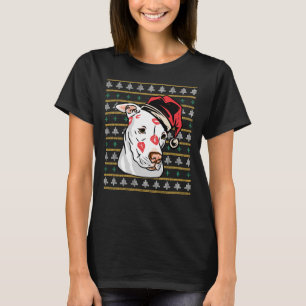T-shirt Pitbull drôle laide de Noël moche