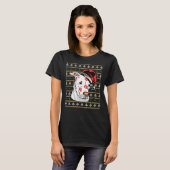 T-shirt Pitbull drôle laide de Noël moche (Devant entier)