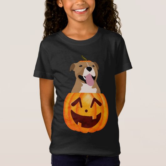 T-shirt Pitbull Halloween (Devant)