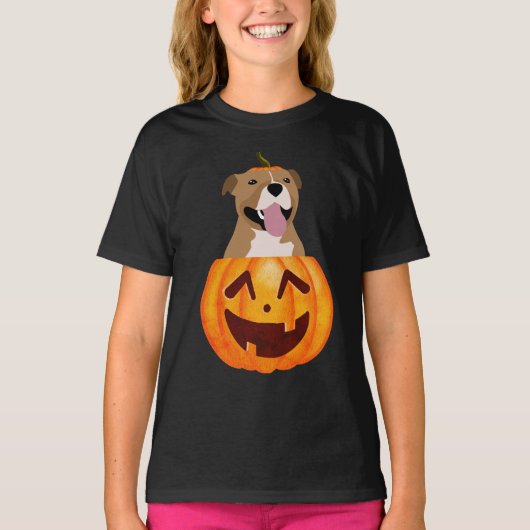 T-shirt Pitbull Halloween (Devant)