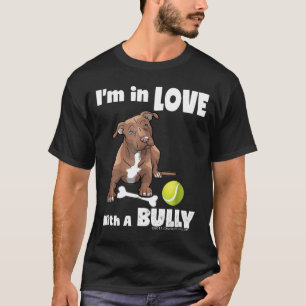 T-shirt Pitbull-Im En Amour Avec Un Chiot Mignonne