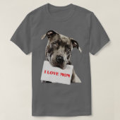 T-shirt Pitbull J'aime maman (Design devant)