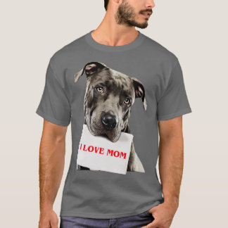 T-shirt Pitbull J'aime maman
