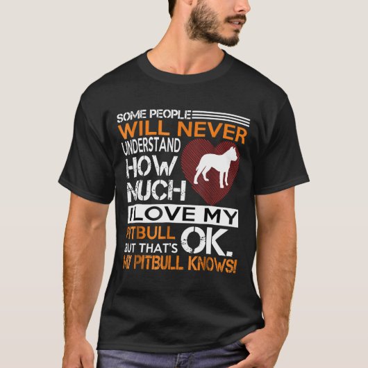 T-shirt Pitbull - J'Aime Mon Pitbull (Devant)