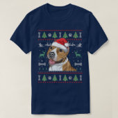 T-shirt Pitbull laide de Noël pull Pit Bull Dog Lover (Design devant)