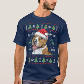 T-shirt Pitbull laide de Noël pull Pit Bull Dog Lover