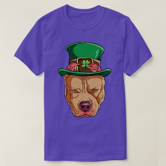 T-shirt Pitbull Leprechaun Jour de la Saint Patrick irland (Design devant)