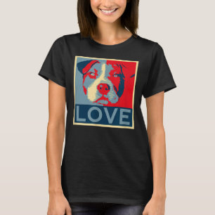 T-shirt Pitbull Love Poster Pit Bull Maman Papa Aimants