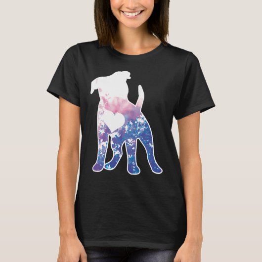 T-shirt Pitbull Love Purple Lavender Imprimer (Devant)