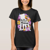 T-shirt Pitbull Mama Fleurs violettes Pittie Maman mignonn (Devant)