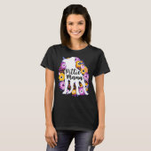 T-shirt Pitbull Mama Fleurs violettes Pittie Maman mignonn (Devant entier)