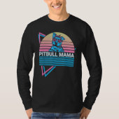 T-shirt Pitbull Mama Pit Bull Retro (Devant)