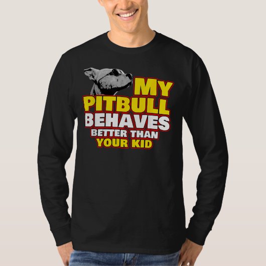 T-shirt Pitbull Maman Chien Pet Décal Collar Toit Pit Bull (Devant)