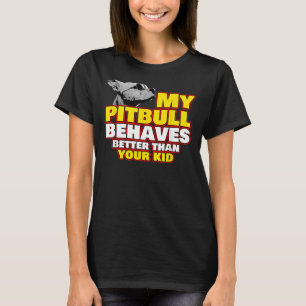 T-shirt Pitbull Maman Chien Pet Décal Collar Toit Pit Bull