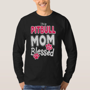 T-shirt Pitbull Maman est bienheureux Chien race Christian