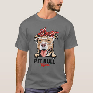 T-shirt Pitbull Maman Pitbull Amoureux de les chiens Fête