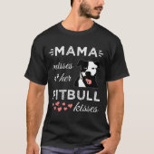 T-shirt Pitbull Maman Pittie Mama Secourt Adopter Bully Br (Devant)