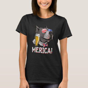 T-shirt Pitbull Merica Patriotique & Fête de l'Indépenda