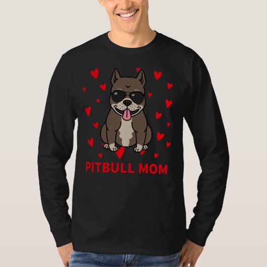 T-shirt Pitbull Mom 332 (Devant)