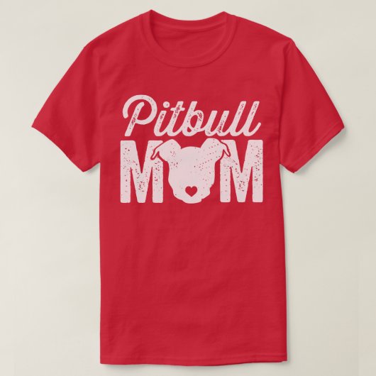 T-shirt Pitbull Mom White (Design devant)