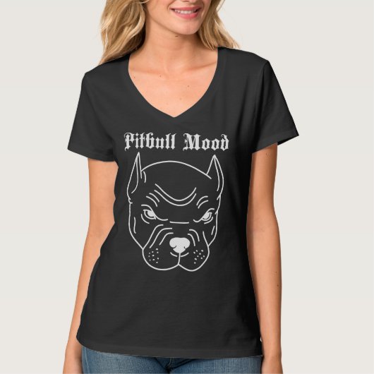 T-shirt Pitbull Mood Rage (Devant)