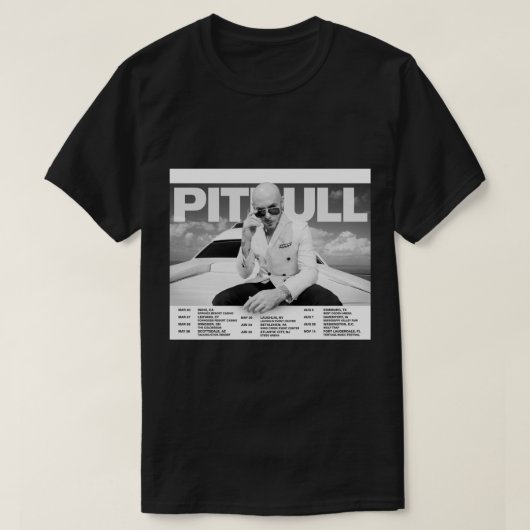T-shirt Pitbull Mr.Worldwide Tour 2021 Poster (Design devant)