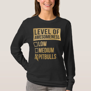 T-shirt Pitbull Niveau Drôle Pitbull Dans La Boucle D'Or