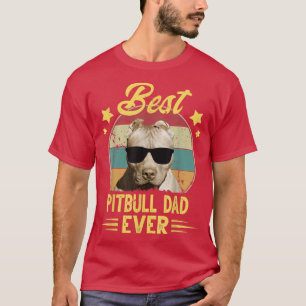 T-shirt Pitbull Papa Lunettes de soleil Vintages drôle Pit
