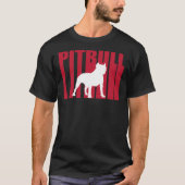 T-shirt Pitbull Pit Bull Chien rouge Stylisé Plan Transpar (Devant)