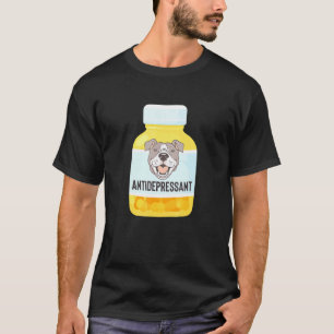 T-shirt Pitbull Pittie Antidépresseur Mignon Parent Chien