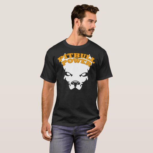 T-shirt Pitbull Power Fight Chien Kickboxing Boxing Mixed  (Devant entier)