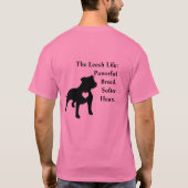 T-shirt Pitbull: Powerful  Breed. Softer Heart.  (Dos)