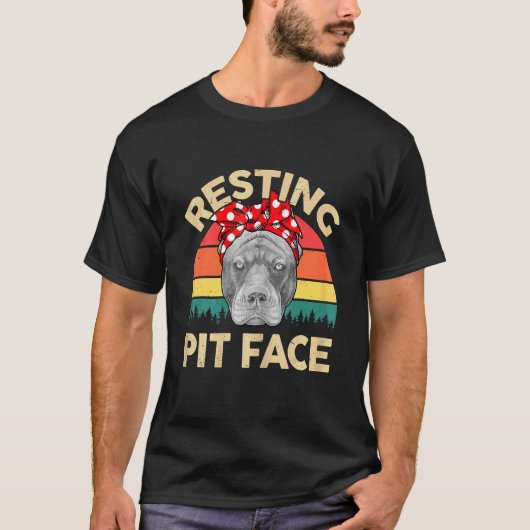 T-shirt Pitbull Repose Pit Face Pitbull Mama Pittie Maman (Devant)