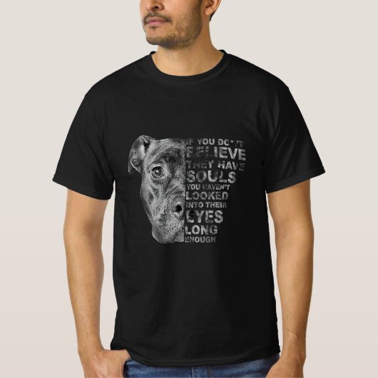 T-shirt pitbull si vous ne croyez pas que vous avez des âm (Devant)