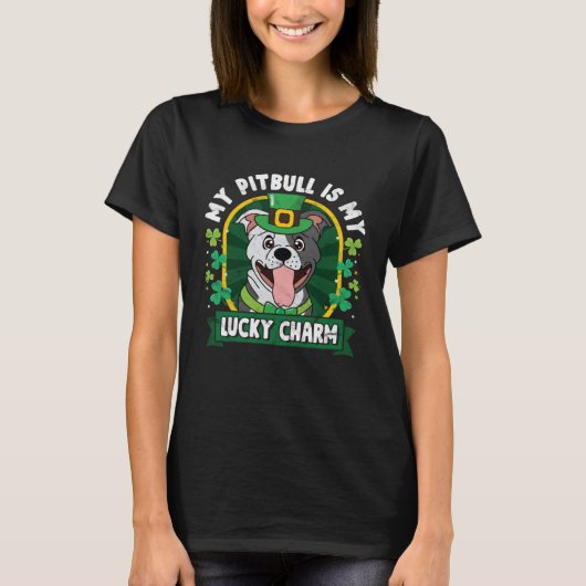 T-shirt Pitbull St Patricks Lucky Charm Mom Dad (Devant)
