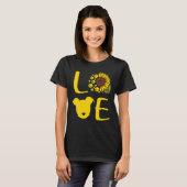 T-shirt Pitbull Sunflower Paw Dog Love 375 (Devant entier)