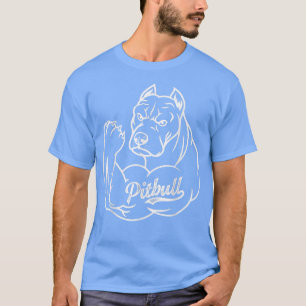 T-shirt Pitbull Tattoo, Chien Est Amoureux Pitbull Sourire