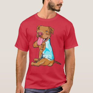 T-shirt Pitbull Tattoo, Dog Is Love Pitbull Smile, Pitbull