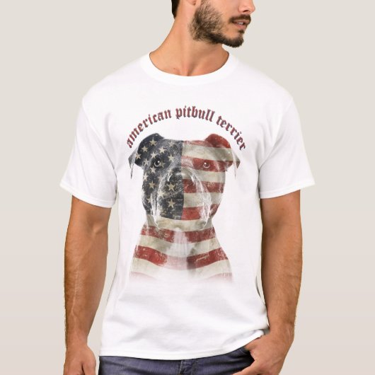 T-shirt Pitbull Terrier américain (Devant)
