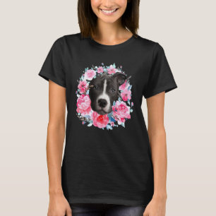 T-shirt Pitbull Terrier Fer Wreath Pour Chiens Maman Chien