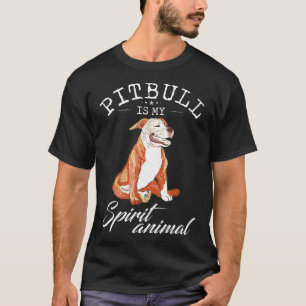 T-shirt Pitbull vintage Est Mon Esprit Animal Funny Pit Bu