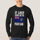 T-shirt Pitcairn Islands Flag Design If lost send me to P (Devant)