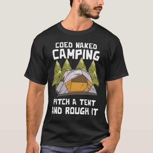 T-shirt Pitch Aent Naked Camping vintage (Devant)