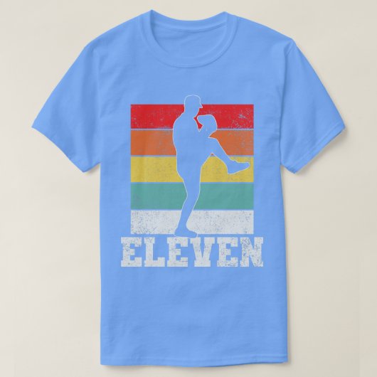 T-shirt Pitcher de baseball 11e anniversaire (Design devant)