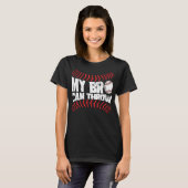 T-shirt Pitcher de baseball Funny Frère Soeur (Devant entier)